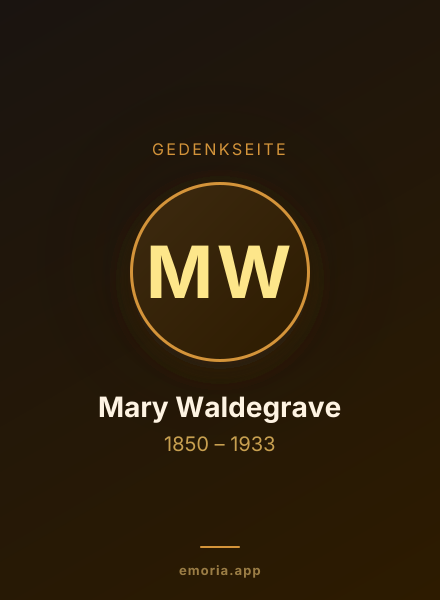 Gedenkportrait von Mary Waldegrave