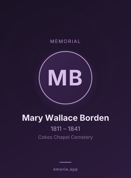Memorial portrait of Mary Wallace Borden