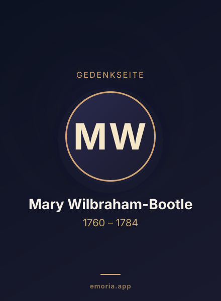 Gedenkportrait von Mary Wilbraham-Bootle
