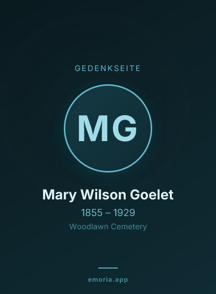 Gedenkportrait von Mary Wilson Goelet
