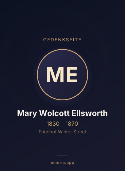 Gedenkportrait von Mary Wolcott Ellsworth