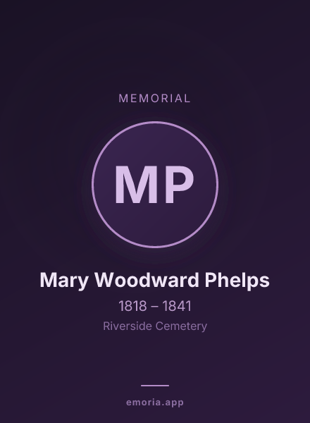 Memorial portrait of Mary Woodward Phelps