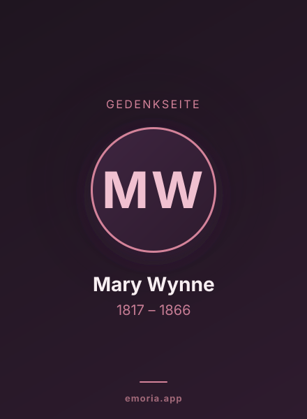 Gedenkportrait von Mary Wynne