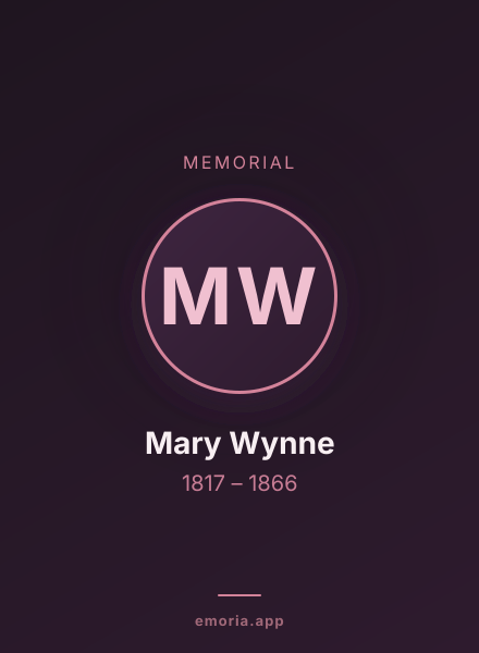 Memorial portrait of Mary Wynne
