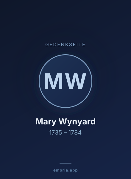 Gedenkportrait von Mary Wynyard