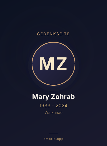 Gedenkportrait von Mary Zohrab