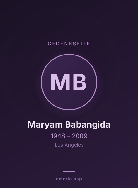 Gedenkportrait von Maryam Babangida