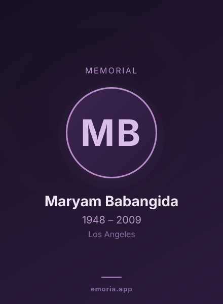 Memorial portrait of Maryam Babangida