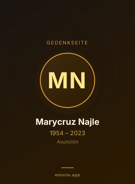 Gedenkportrait von Marycruz Najle