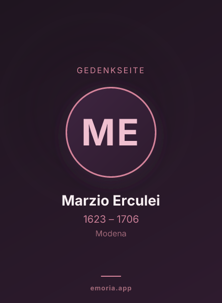 Gedenkportrait von Marzio Erculei