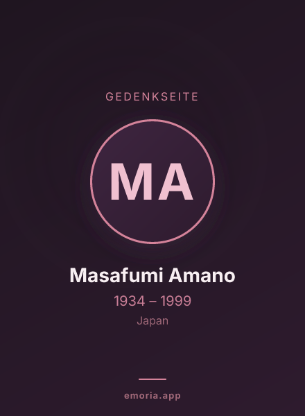 Gedenkportrait von Masafumi Amano