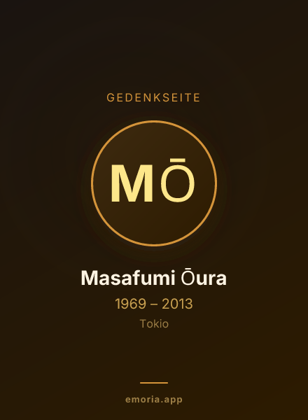 Gedenkportrait von Masafumi Ōura