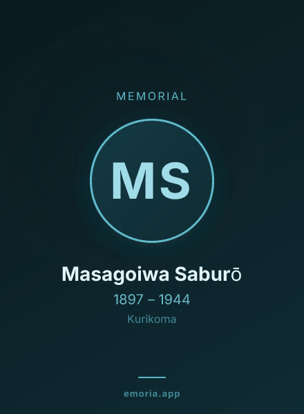 Memorial portrait of Masagoiwa Saburō