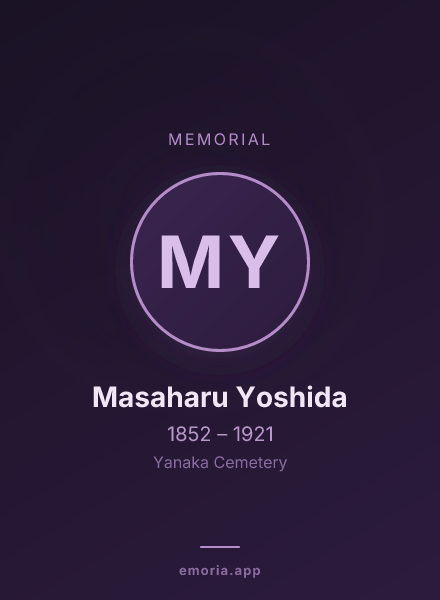Memorial portrait of Masaharu Yoshida