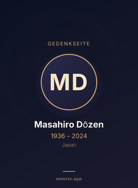 Gedenkportrait von Masahiro Dōzen
