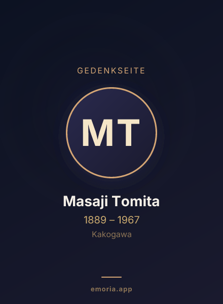 Gedenkportrait von Masaji Tomita