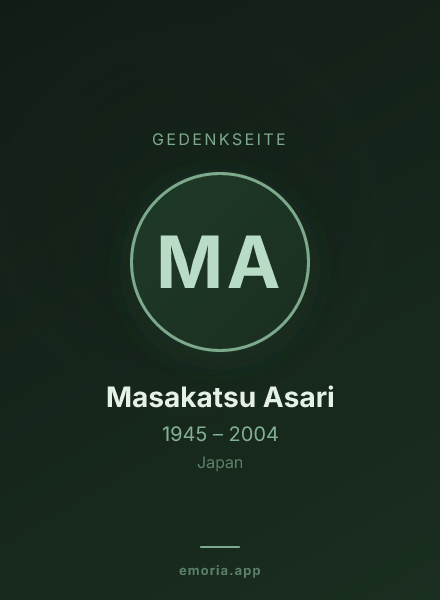 Gedenkportrait von Masakatsu Asari