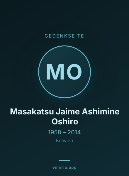 Gedenkportrait von Masakatsu Jaime Ashimine Oshiro