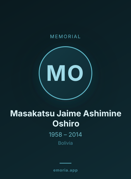 Memorial portrait of Masakatsu Jaime Ashimine Oshiro
