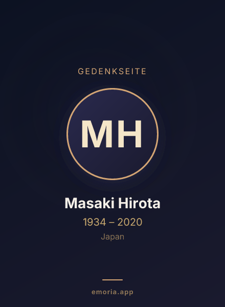 Gedenkportrait von Masaki Hirota