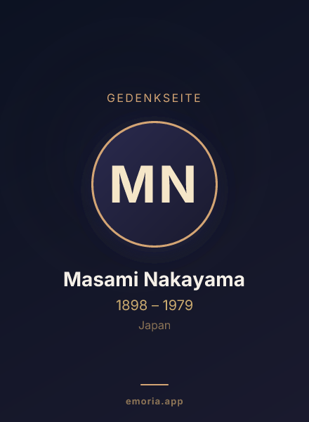 Gedenkportrait von Masami Nakayama