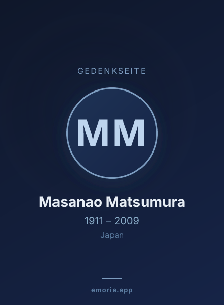Gedenkportrait von Masanao Matsumura