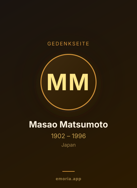Gedenkportrait von Masao Matsumoto