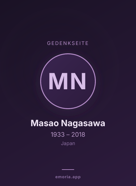 Gedenkportrait von Masao Nagasawa