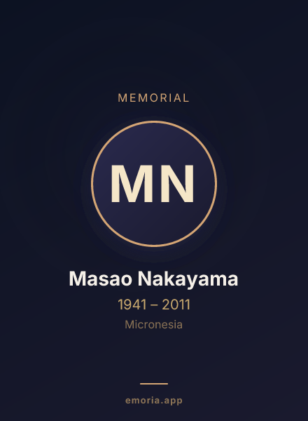 Memorial portrait of Masao Nakayama