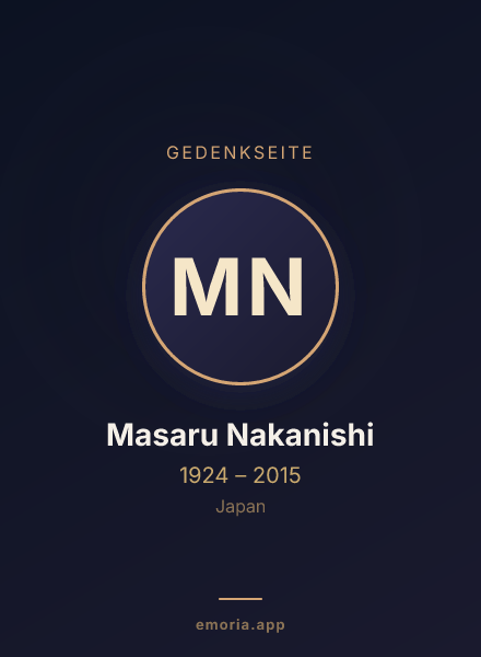 Gedenkportrait von Masaru Nakanishi
