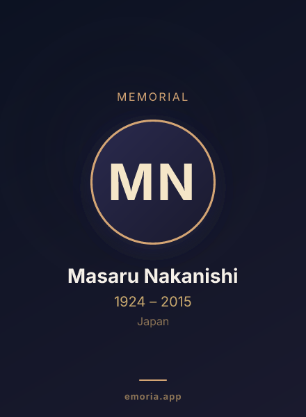 Memorial portrait of Masaru Nakanishi