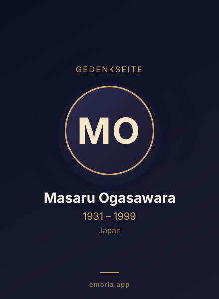 Gedenkportrait von Masaru Ogasawara