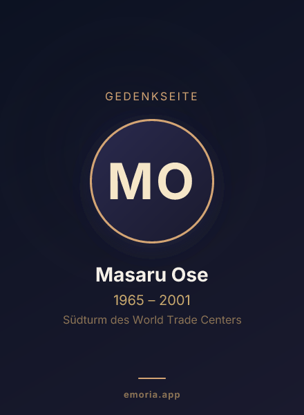 Gedenkportrait von Masaru Ose