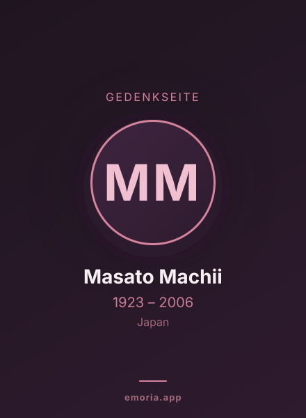 Gedenkportrait von Masato Machii