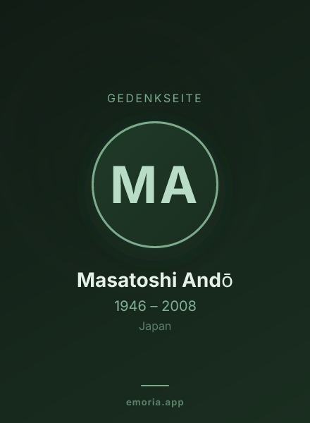 Gedenkportrait von Masatoshi Andō