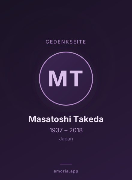 Gedenkportrait von Masatoshi Takeda