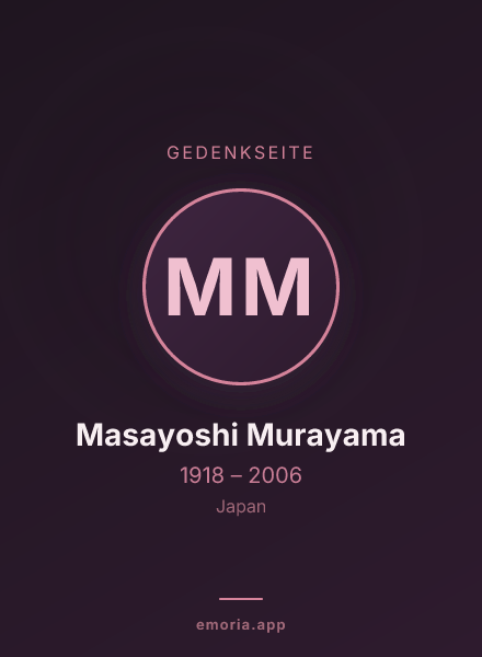 Gedenkportrait von Masayoshi Murayama