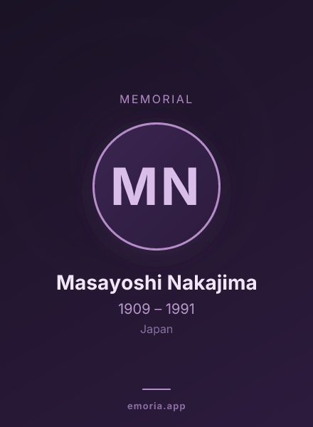 Memorial portrait of Masayoshi Nakajima