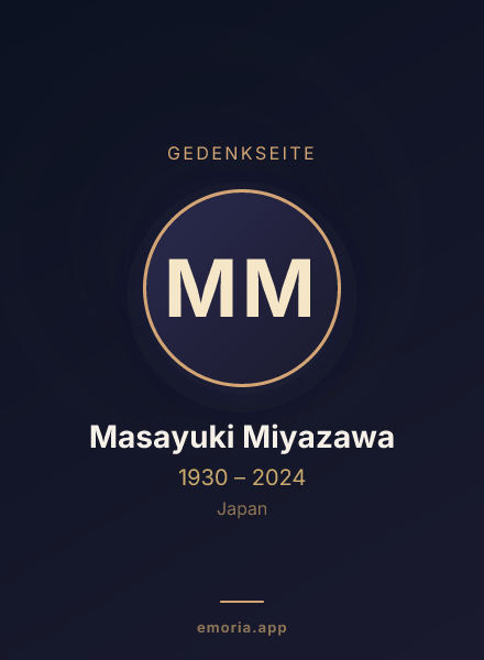 Gedenkportrait von Masayuki Miyazawa