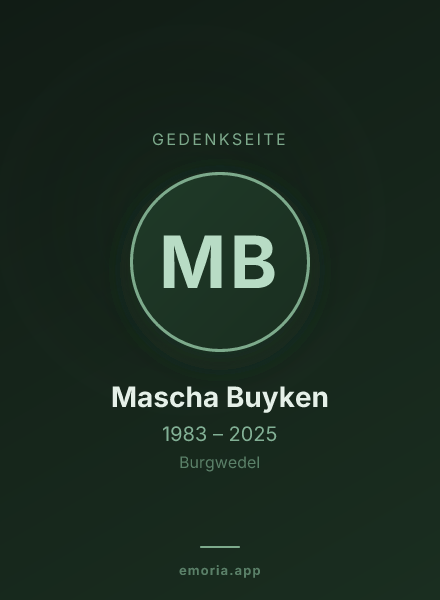 Gedenkportrait von Mascha Buyken