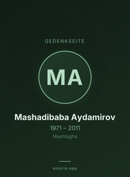 Gedenkportrait von Mashadibaba Aydamirov