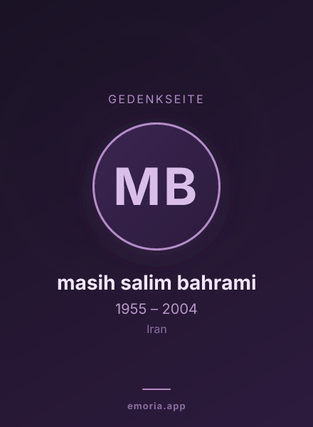 Gedenkportrait von masih salim bahrami