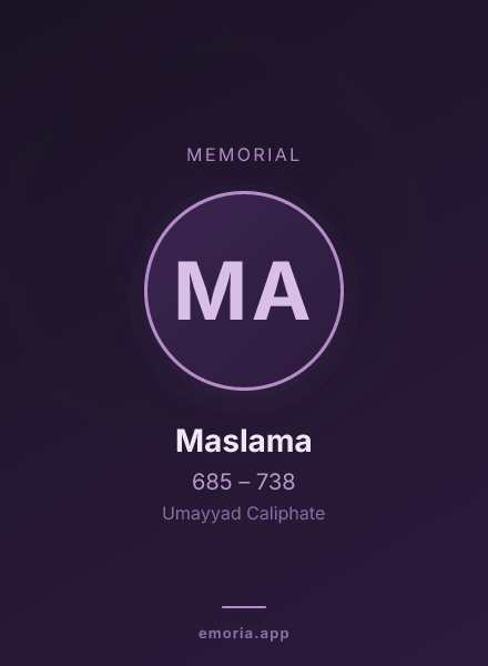 Memorial portrait of Maslama