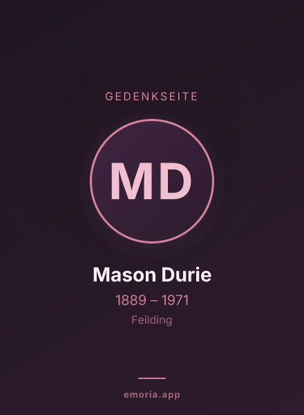 Gedenkportrait von Mason Durie