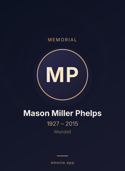 Memorial portrait of Mason Miller Phelps