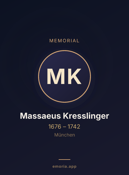 Memorial portrait of Massaeus Kresslinger