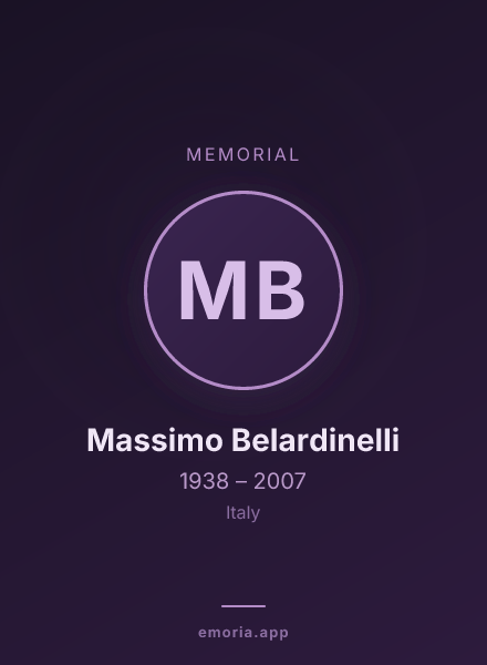 Memorial portrait of Massimo Belardinelli