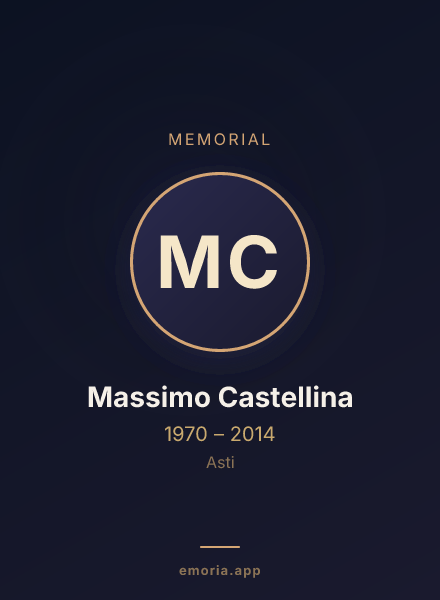 Memorial portrait of Massimo Castellina