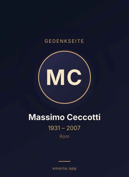 Gedenkportrait von Massimo Ceccotti