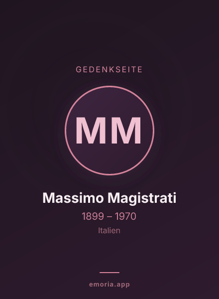 Gedenkportrait von Massimo Magistrati